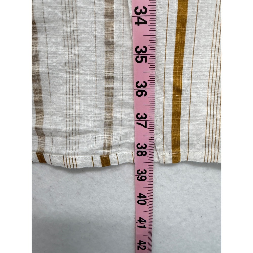 Morrisday The Label Undivided Striped Tank Top 100% Cotton Costal White Tan 6 S - Picture 7 of 8